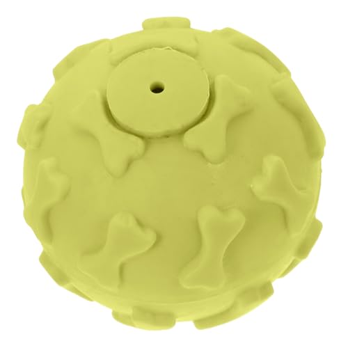 GREENADSCAPE Kauspielzeug für Hunde Katzenspielzeug Hund kaut Hundekauen Spielzeuge hundewelpen Spielzeug Puppy Toys Welpen quietschender Ball tragbares molares Spielzeug Gummi Orange von GREENADSCAPE