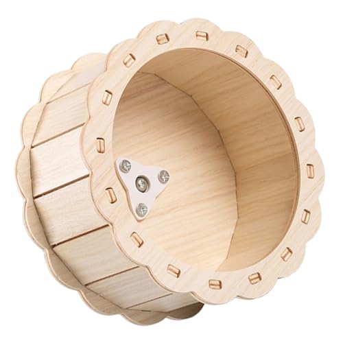 GREENADSCAPE Hamster Laufrad Ruhiges Eichhörnchen Spielzeug Holz Haustier Spielzeug Für Rennmäuse Und Igel von GREENADSCAPE