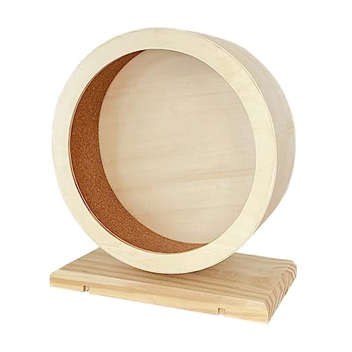 GREENADSCAPE Heimdekoration Für Hamster Geräuschloses Laufrad Aus Holz Spielzeug Für Haustiere Eichhörnchen Mäuse von GREENADSCAPE