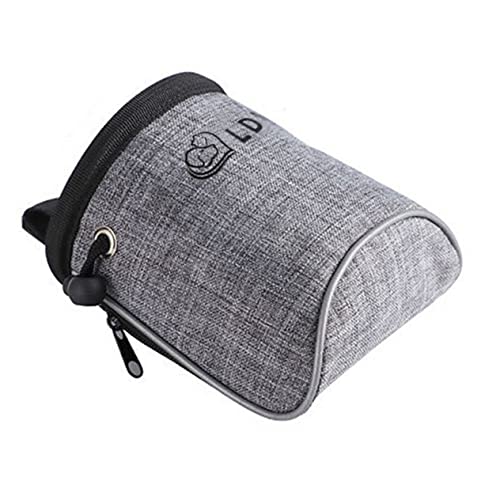 GREENADSCAPE Leckereien Für Das Haustiertraining Beutel Für Tiernahrung Outdoor-welpen-snackbeutel Welpen-Snack-Tasche Tasche Für Hundeleckereien Hundetrainingstasche Grey Oxford-Stoff von GREENADSCAPE