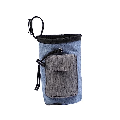 GREENADSCAPE Leckerlitasche Für Hunde Tragbare Hundetasche Mit Hundekotbeutelspender Snacktasche Für Training Und Outdoor Gürteltasche Blau von GREENADSCAPE