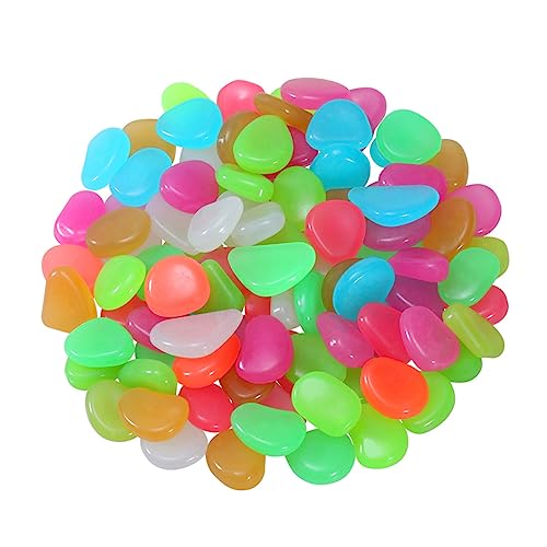 GREENADSCAPE Leuchtende Kieselsteine Bunte Luminous Pebbles Für Aquarium Und Garten Dekoration Leuchten Im Dunkeln Ideal Für Blumentöpfe Und Terrarien von GREENADSCAPE