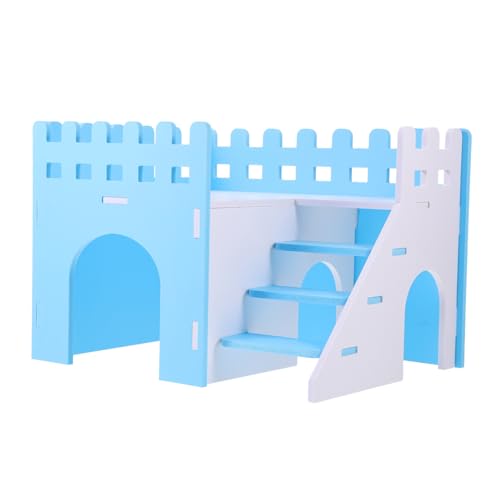 GREENADSCAPE Meerschweinchenhaus hamsterhaus Hamster Spielzeug Meerschweinchenheim nagerheim nagerhaus Hasenhaus kleines Tierhaus Hamstervilla Rattenvorräte dekoratives Rattenversteck PVC von GREENADSCAPE