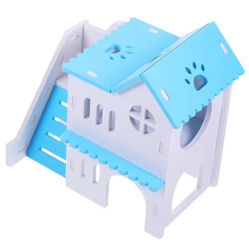 GREENADSCAPE Meerschweinchenheim Chinchilla-Leiter Der Mäuse Chinchilla-Spielzeug Kleintier-aktivitätsspielzeug Rattenvorräte Hamsterhausbett Hasenhütte Empfindliches Hamsterversteck PVC von GREENADSCAPE