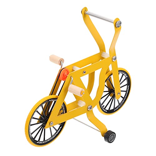 GREENADSCAPE Papagei Fahrrad Sittich-Training Papagei Rollschuhe Vogelschaukel Ara Bird Toys papageienspielzeug Papagei Vogel Spielzeug Requisiten für das Papageientraining Plastik Yellow von GREENADSCAPE