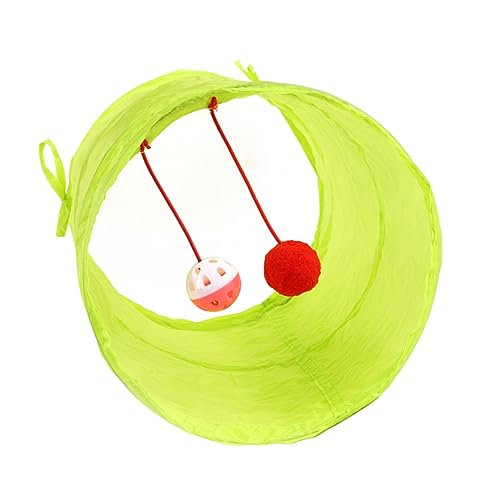 GREENADSCAPE Papiertunnel pet Katzen bettchen Katzen + katzennestchen katzenbett Katzenrohr Katzentunnel Guck-Guck Faltbares Tunnelspielzeug zum Necken von Katzen Polyester von GREENADSCAPE