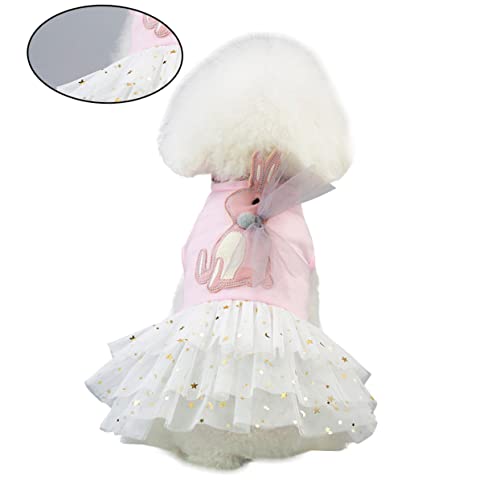 GREENADSCAPE Partykleidung Für Haustiere Kleid Für Hund Spitzenkleid Für Welpen Hund Kostüm Kleid Kleine Hundekleidung Kleine Hunde Prinzessin Kostüm Welpenkleiderrock Pet-Rock Hundemantel Rosa von GREENADSCAPE