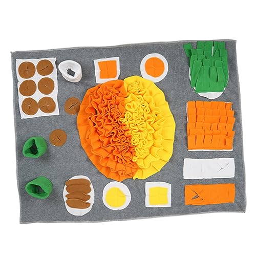 GREENADSCAPE Pet Sniffing Pad Pet-eat-trainingspad Hundetrainingsmatte Haustier Stimulierendes Spielspielzeug Hund Leckt Matte Hunde-Puzzle-Matte Futtermatte Für Hunde Colorful Flanell von GREENADSCAPE