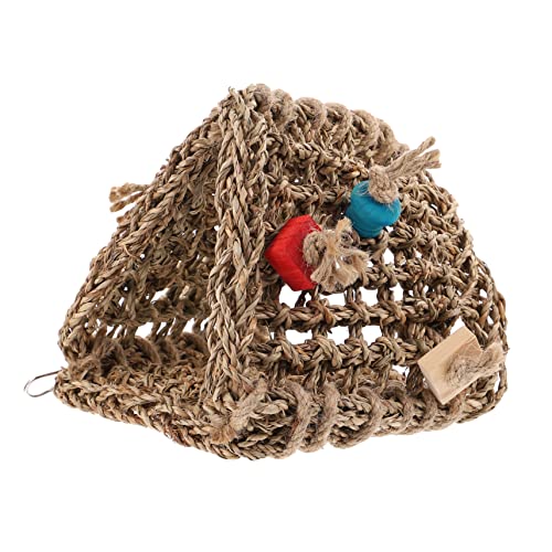 GREENADSCAPE Rattan-Vogel-Hängematte Vogelfutter-Hängematte Einstreu für Meerschweinchen Guinea-Schlafsack Haustier-Vogel-Hängematte vogelhaus Bird House Papageiennestbett Papageienschlafnest von GREENADSCAPE