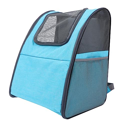 GREENADSCAPE Rucksack für Haustiere Tasche Katzenträger Tragetuch für Hunde Käfig Katzenkinderwagen Frettchen pet Backpack Dog Backpack Haustierbedarf Faltbarer Haustierrucksack Segeltuch Blue von GREENADSCAPE