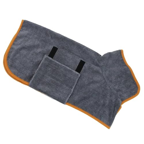 GREENADSCAPE Schlafmantel für Hunde Bademantel Badebekleidung für Hunde Hundebekleidung Welpenkleidung hundepflege Hunde Pflege Haustierkleidung geschmeidige Hundekleidung Polyester Grey von GREENADSCAPE