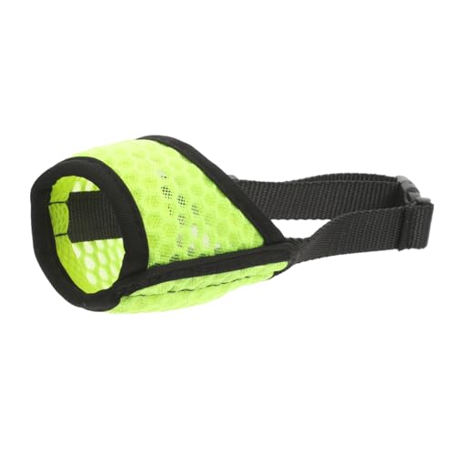 GREENADSCAPE Schnauze hundepflege Hunde Pflege Dog Accessories hundezubehör Welpenlaufmaske Hundemaulkorb gegen bellen Maulkörbe für Hunde für gehende Welpen Polyester Light Green von GREENADSCAPE