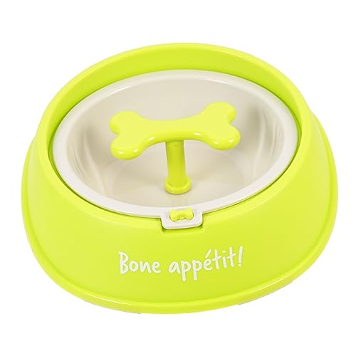 GREENADSCAPE Slow-Food-Schüssel für Haustiere Pet Bowl Slow Feeder Hundefutter Sicherer Katzennapf schöner Katzennapf pet Supplies Easy putz Verschleißfester Katzennapf Hundenapf Plastik Green von GREENADSCAPE