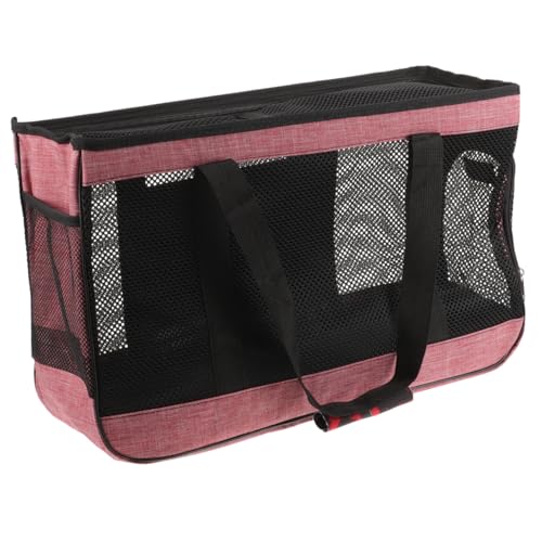 GREENADSCAPE Tasche Für Haustiere Reisetasche Für Welpen Reisetasche Für Hunde Katzentrage-Rucksack Katzenbehälter Im Freien Tragbare Haustiertasche Hundetragetasche Oxford-Stoff Rosa von GREENADSCAPE