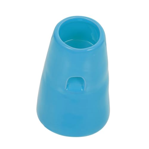 GREENADSCAPE Trinkbrunnen Trinkflaschenhalter für Haustiere Hamster-Trinkwasserhalter Kleintierbedarf Wasserkocherständer für kleine Haustiere Wasserkocherhalter für Hamster Keramik Blue von GREENADSCAPE