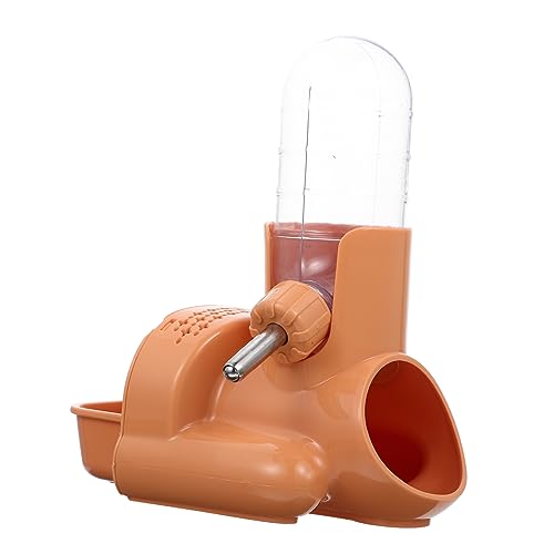 GREENADSCAPE Hamster Feeder Multifunktionsflasche Leck - Vertikale Tränke für Ratten Orange von GREENADSCAPE