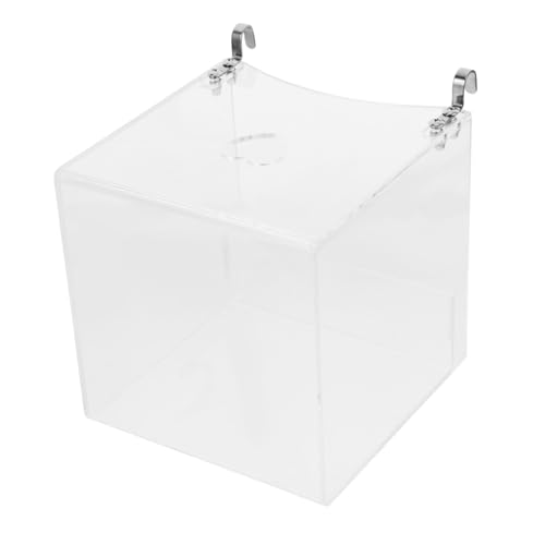 GREENADSCAPE Vogelbadewanne Für Papageien Transparente Badewanne Für Vögel Ideal Für Wellensittiche Und Nymphensittiche Badezubehör Für Den Käfig Große Vogel Dusche Box von GREENADSCAPE