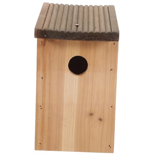 GREENADSCAPE Nistkasten Aus Massivem Holz Für Sittiche Nymphensittiche Brutkasten Vogelnisthaus Gartendekoration Für Den Außenbereich Vogelhäuschen Für Vögel von GREENADSCAPE