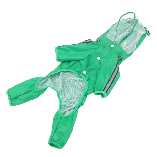 GREENADSCAPE Wasserdichter Hunderegenmantel Welpen-Outfit Hundekleidung Mittel Wasserdichter Hundeponcho wasserdichte Kleidung Für Welpen Welpenregenmantel Für Kleine Hunde Polyester Green von GREENADSCAPE