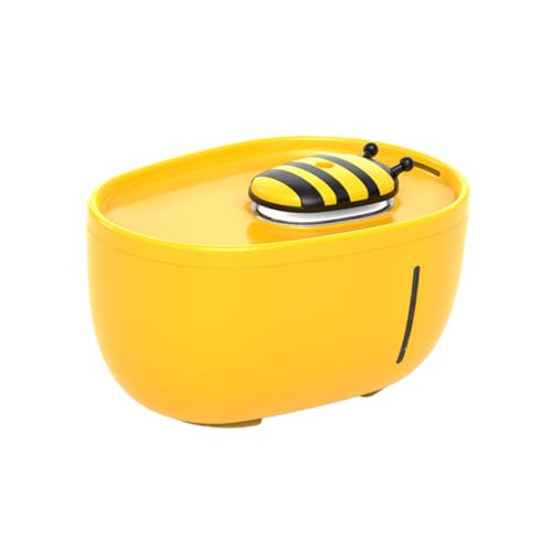 GREENADSCAPE Wasserzufuhr Wasserspender Für Hamster Automatischer Wasserspender Für Hunde Katzenwasserbrunnen Katzen Wassernapf Wasserkühler Hundetränke Katzenbrunnen Yellow Plastik von GREENADSCAPE