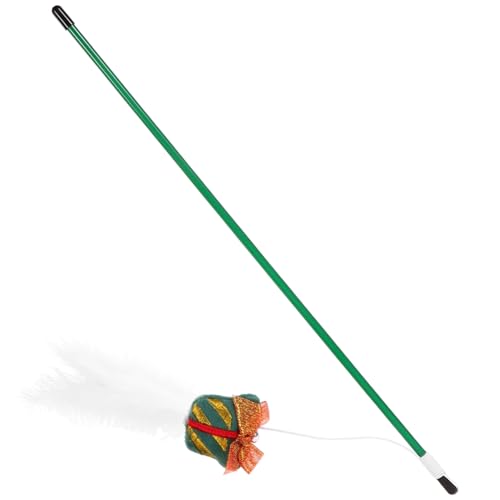 GREENADSCAPE Interaktive Teasing Sticks Weihnachten Katze Teaser Kratzfest Biss-Resistent Haustier Teasing Zauberstab von GREENADSCAPE