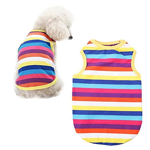 GREENADSCAPE Weste Hund süßer Hund Kühlweste für Hunde Welpen-Shirts hundeweste Bedrucken Welpenkleidung pet Supplies Dog Costume Dog Sweater hundeshirt hundeartikel hundepulli Bunte Hundeweste von GREENADSCAPE