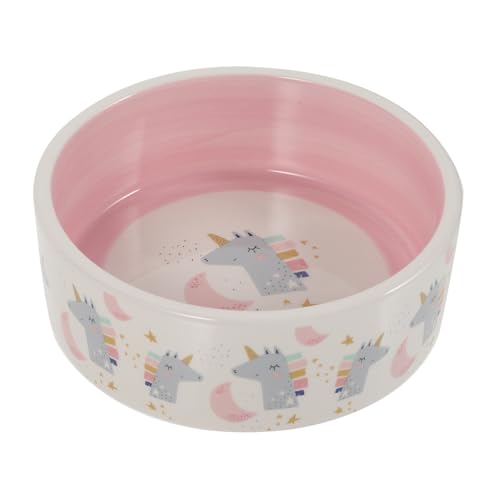 GREENADSCAPE hundefutternapf tierfutterbehälter pet Water Bowl katzenschälchen Katzenapf Snackschale für Katzen Katze Trinkbogen Nackenschutzschale Futternapf für Haustiere Keramik Rosa von GREENADSCAPE