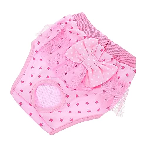 GREENADSCAPE physiologische Hosen für Haustiere Windelhöschen für Hunde waschbares Welpenbauchband Hundehöschen Hundebedarf reizwäsch weibliche hundehose Hygienehöschen für Hunde Baumwolle Rosa von GREENADSCAPE