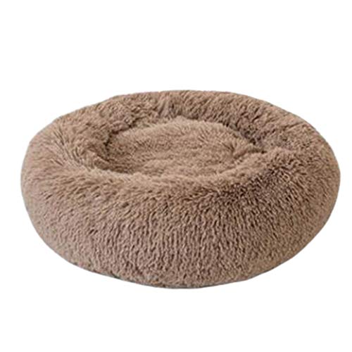 GREENLANS Haustier-Bett, Winter-Haustier-Katzen-Hundewelpen-warme Runde Kissen-Matten-Bett-Haus-weiche Hundehütte-Nester Kaffee XS von GREENLANS-1