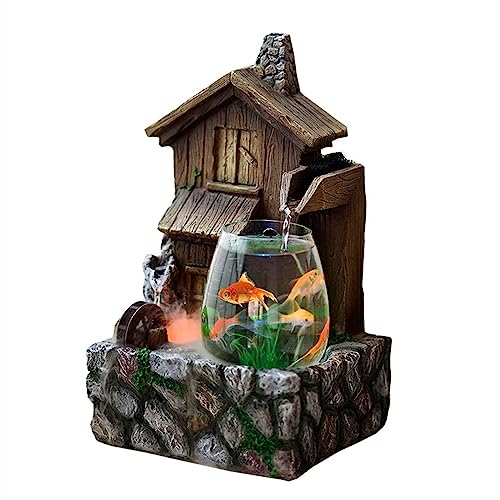 GRFIT Fisch Tank Aquarium Kreative Glas Oval Aquarium Tank Verdickt Kleine Haus Form Aquarium Desktop Ökologischen Tank Indoor Ornamente Fischschale von GRFIT