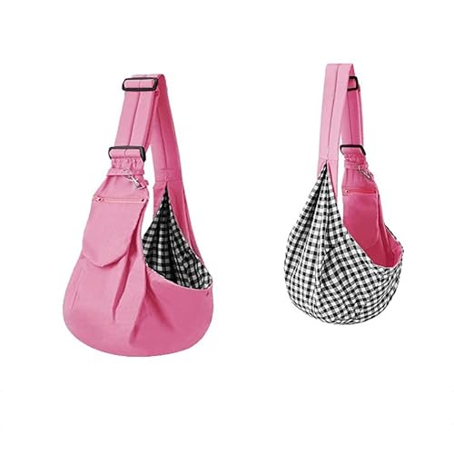 GRFIT Hundetasche Haustiertasche Ausgehtasche Katzentasche Umhängetasche Katze Ausgehtasche Hunderucksack Hundetasche Ausgehtasche Tragetasche Rucksack Transportbox (Color : Roze) von GRFIT