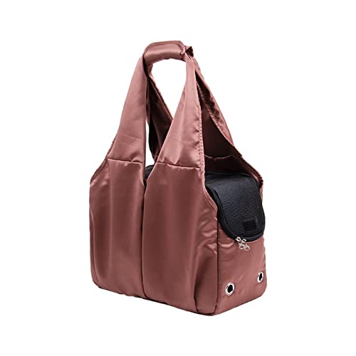 GRFIT Hundetasche Hundetasche Haustier weiche Tasche for kleine mittelgroße Katzen Hunde atmungsaktive Reisetasche leichte Umhängetasche Outdoor-Transporttasche Transportbox (Color : Bruin) von GRFIT