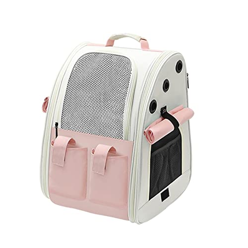 GRFIT Hundetasche Katzentasche Schultern Ausflug Tragbare Haustiertasche Hunderucksack mit großer Kapazität Tragbarer Katzenbedarf Katzenschultasche Transportbox (Color : Roze) von GRFIT