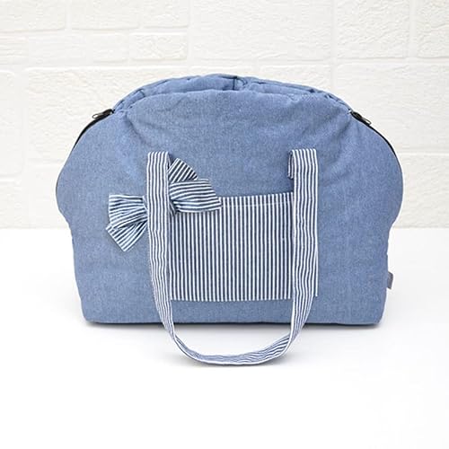 GRFIT Hundetasche Pet Outing Bag Hunderucksack Handtasche Puppy Rucksack Pet Umhängetasche Cat Outing Bag Heimtierbedarf Transportbox (Color : Blauw, Size : Large) von GRFIT