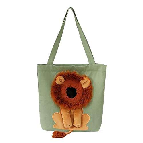 Hundetasche Tragbare Tasche Katze Hund Taschen Weiche Haustier Ausgehende Reise Haustiere Handtasche Weiche Haustier tragbare atmungsaktive Taschen Katzen Hunde Transportbox (Color : Groen, Size : M von GRFIT