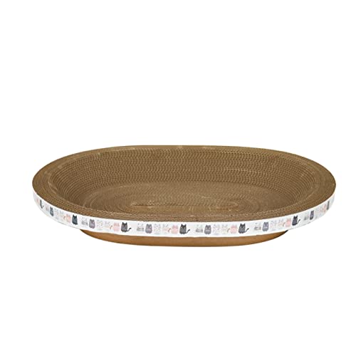 Kratzpappe für Katzen Katzenkratzbrettstreu integriertes verschleißfestes Katzenklauenbrett Kratzfeste Katzenschüssel Katzenbecken Katzenstreu rundes Katzenzubehör Katzenspielzeug (Size : M) von GRFIT