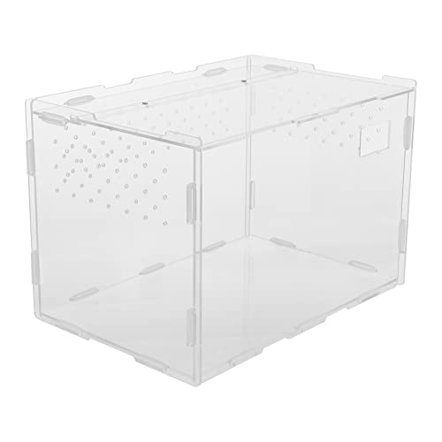 GRIRIW 1 Stück Klar Reptil Box Einfache Klettern Pet Zuchtkasten Reptilien Transparent Fall von GRIRIW