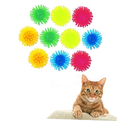 GRIRIW 10st Kleines Kauspielzeug Für Hunde Katze Spielt Ballspielzeug Haustier Spielen Spielzeug Katzenspielzeug Welpen Kauen Pet-Ball-Spielzeug Entlüftungskugel Hündchen von GRIRIW