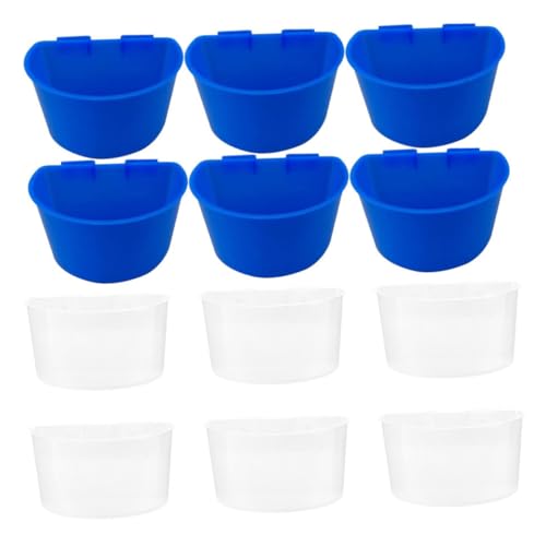 GRIRIW 12 Stücke Einfache Käfig-Feeder Anhänger Pet Water Bowl Vögel Fütterung Werkzeuge von GRIRIW