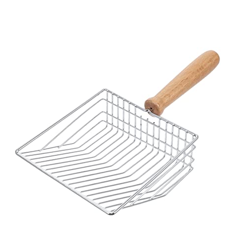 GRIRIW 1Stk Hohlschaufel für Katzenstreu Post Filter cat Litter Shovel katzenstreu schippe Haustier-Katzenstreu-Schaufel Outdoor-Schaufel für Haustiere Edelstahl sus304 Silver von GRIRIW