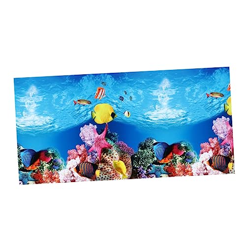 GRIRIW 1stk Seestück-Aufkleber Tank Aquarium Fisch Klebrig Netz Meeresaufkleber Qualle Wand Bausatz 3D-Aufkleber Hintergrundaufkleber von GRIRIW