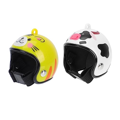 GRIRIW 2 Stück Helm Haustierzubehör Hundehelm Spielzeug Für Vögel Helme Für Hühner Haustierspielzeug Mini Katzenhelm Hut Helm Für Haustierhelm Haustierhelm Pp von GRIRIW