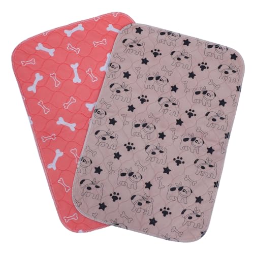 GRIRIW 2 Stücke Waschbare Hund Pee Pads Wiederverwendbare Pee Pad wasserdichte Welpen Touty Training Pad von GRIRIW