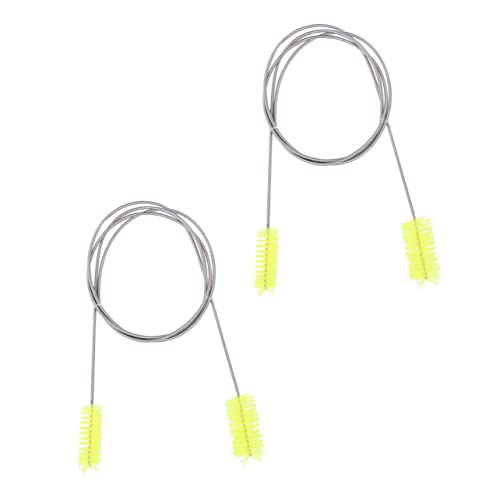 GRIRIW 2Pcs Reinigen und Ausbaggern von Wasserleitungen Tank flüssig Drainage Netz edelstahldraht abfluss rohrreiniger reinigungsbürste Flexible Bürste doppelseitige Bürste Nylon Yellow von GRIRIW