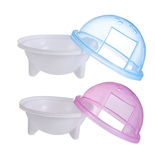 GRIRIW 2Stücke Hamster Badewanne Badezimmer Wc Kunststoff Käfig Toilette Für Kleintiere Atmungsaktives Design Für Hamster Und Andere Kleine Haustiere von GRIRIW