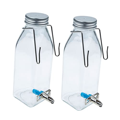 GRIRIW 350ml Kaninchen Trinkflasche Für Käfig Hängender Wasserspender Für Kleine Haustiere Auslaufsicheres Design Geräuschloser Trinkmechanismus Ideal Für Kaninchen Und Andere von GRIRIW