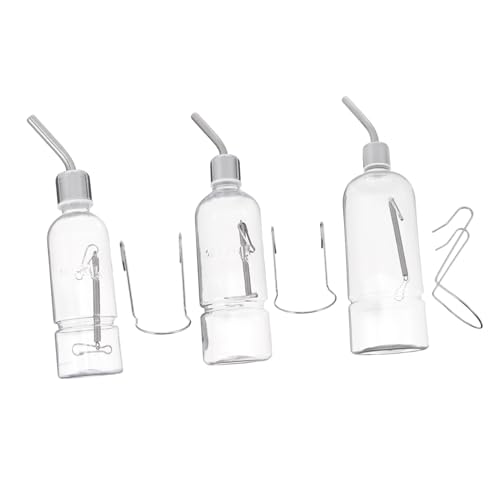 GRIRIW 3Stücke Automatischer Wasserspender Für Haustiere Trinkflasche Für Hamster Und Andere Kleintiere Tierkäfig Zubehör Transparentes von GRIRIW