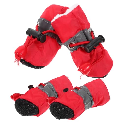 GRIRIW 4 Stück Haustier rutschfeste Schuhe Welpenschuhe Hundepfoten Laufende Hundepfoten Outdoor Hundepfoten Welpenstiefel Haustierstiefel Handschuhe Hundepfoten Sommer Hundepfoten von GRIRIW