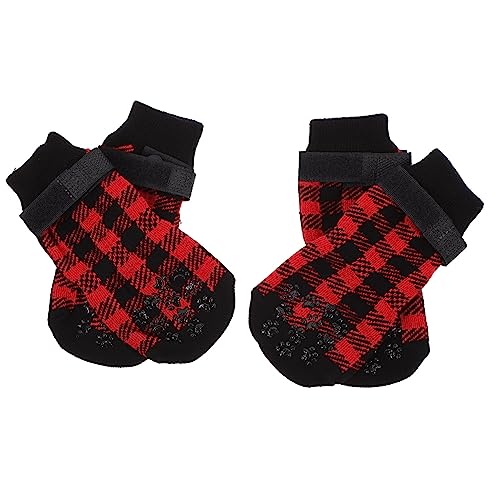 GRIRIW Weihnachtssocken für Hunde Haustierstrümpfe gemütliche rutschfeste Hundesocken Stiefel zum Schutz zu Hause von GRIRIW