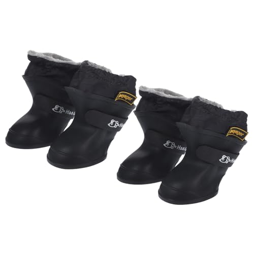 GRIRIW 4 Stück wasserdichte Regenstiefel für Haustiere medizinische Schuhe für Haustiere Stiefeletten Regenschuhe hunderegenmantel hunderegenjacke Haustier Stiefel Hundestiefel Kieselgel von GRIRIW